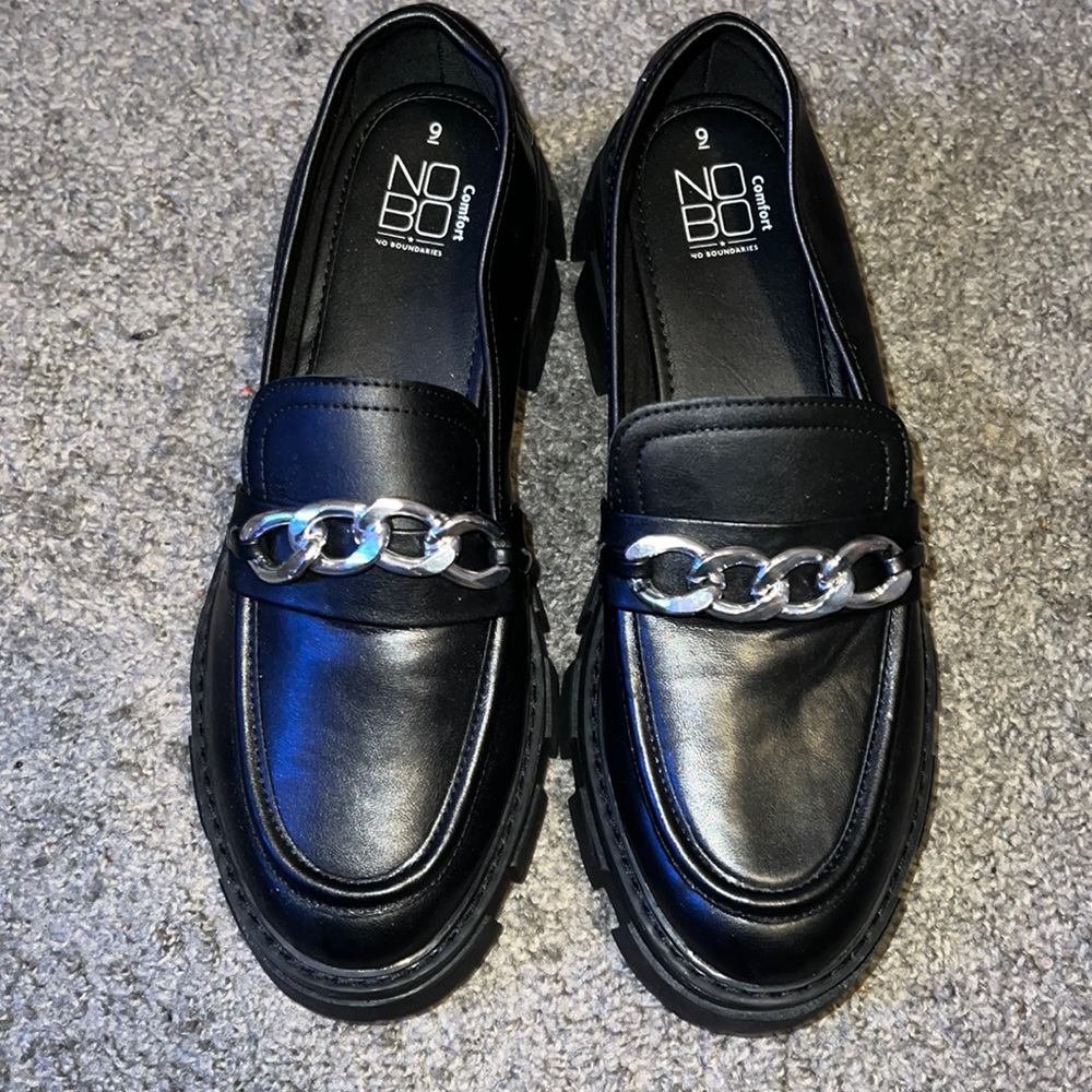 Black loafers